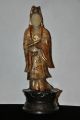 Antique Carved Soapstone And Gilt Quanyin Figure Kwan-yin photo 1