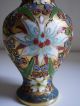 Awesome Antique Vtg Chinese Cloisonne Enameled Vase Vases photo 2