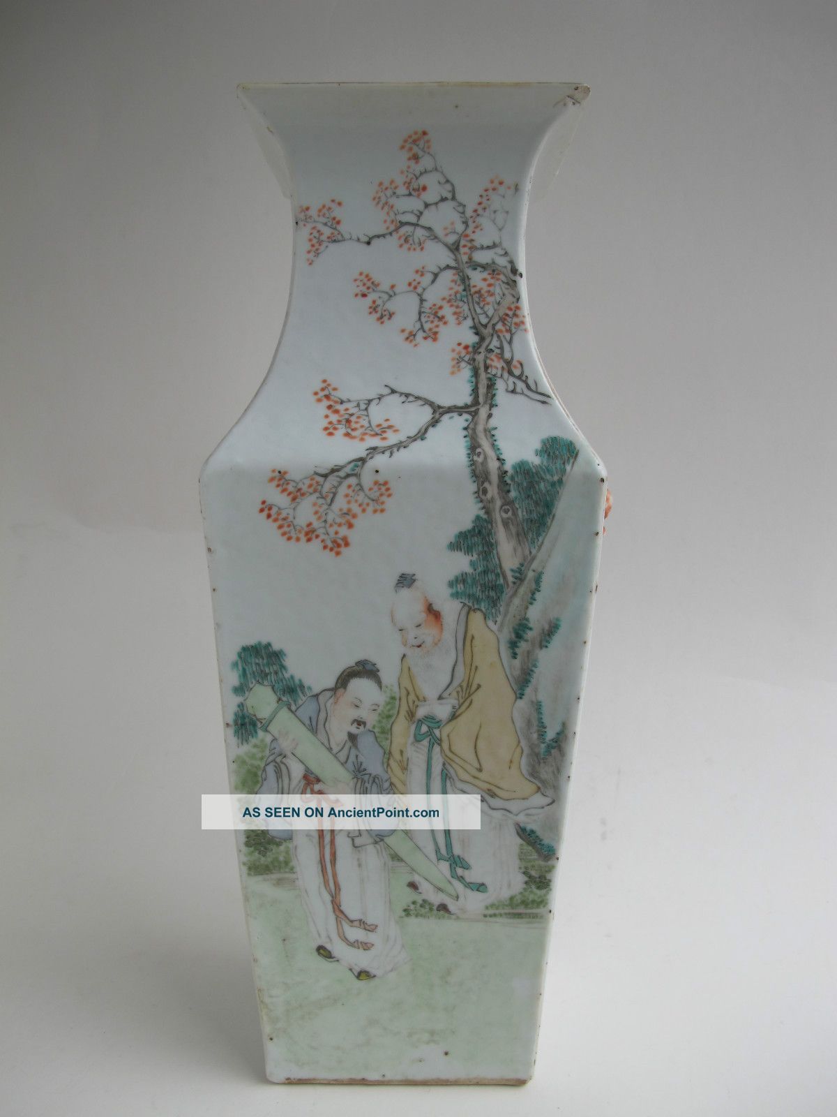 Antique Chinese Porcelain Light Canton Vase Vases photo