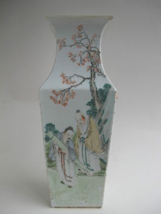Antique Chinese Porcelain Light Canton Vase photo