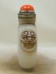 Special Chinese Antique 19th Century Old Hetian White Jade Snuff Bottle Snuff Bottles photo 1