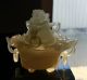 Chinese Jade Hand Carved,  Statue (five Rings Dragon Vase) 1090g Height15cm Other photo 1