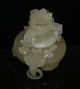Chinese Jade Hand Carved,  Statue (five Rings Dragon Vase) 1090g Height15cm Other photo 4