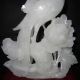 1560g Chinese Carved Afghanistan Jade Statues - - Phoenix Peony Carving Other photo 3