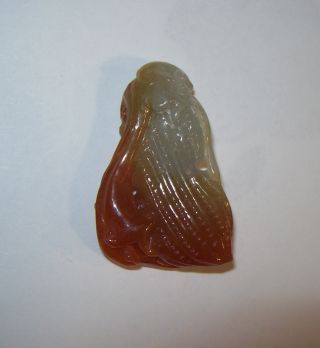 100% Natural Carved Jade Jadeite Stone Of Panther? On A Peanut? photo