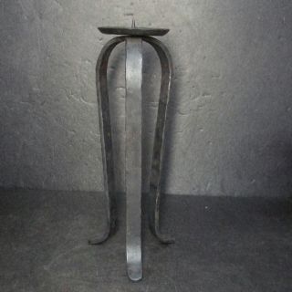 E868: Real Old Japanese Candlestick Of Iron Ware Three - Legs Style photo