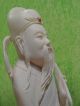 Ox Bone Bein Os Sculpture Okimono Chinese Wise Man 34cm Men, Women & Children photo 7
