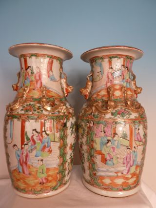 A Pair Of 19th Century Chinese Canton Vases photo