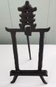 Antique Chinese Wrought Iron Easel And Rose Fabric Painting Made In China: Nr Paintings & Scrolls photo 1