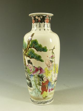 Chinese ' Republic ' Famille Rose Porcelain Vase Mid 20thc photo