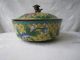 Antique Chinese Cloisonne Enamel Brass With Lid Foo Dog Ginger Jar Bowl Nr Bowls photo 1