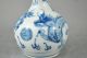 A Very Fine Chinese 19c Blue&white Bladder Vase - Tongzhi Vases photo 6