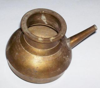 An Old / & Very Attractive Gangajali /water Pot Made Of Brass From India. photo
