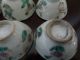 6 Old Tiny Colourful Chinese Porcelain Liquor Cups Glasses & Cups photo 4