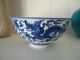 Chinese Blue And White Dragon Bowl - Signed On Base With 6 Character Bowls photo 2