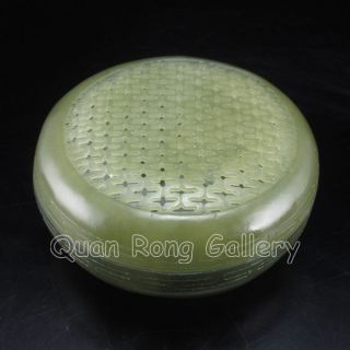 Chinese Hetian Jade Hollowly - Carved Box & Lid Nr photo