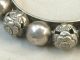 Antique Chinese Silver Bracelet Bangle Type With Decorative Balls On Top Bracelets photo 2