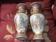 Vint.  Antique Stunning Pair Of Rose Famille Porcelain Vases 10 Inches Tall Vases photo 6