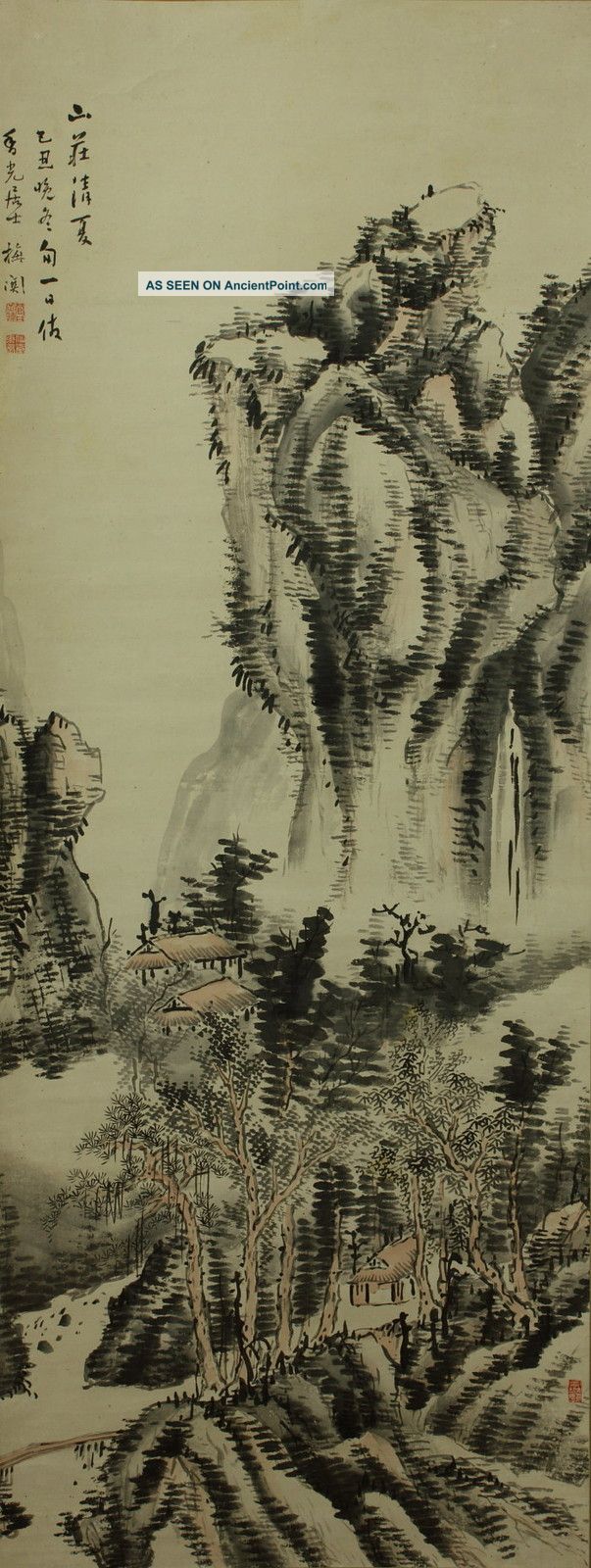 Jiku801 Jt Japan Scroll Sugai Baikan Sansui Paintings & Scrolls photo