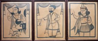 3 Kalighat Paintings photo