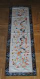 Chinese Silk Embroidered Figural Festive Procession Wall Hanging Panel Dragons Robes & Textiles photo 1