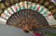 19th Century Cantonese Chinese Fan Lacquered As Tortoishell Gilt Ox Bone Boxed Fans photo 9