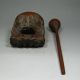 19 Th C Chinese Boxwood Wood Finely Craved Dragon Head Temple Block Dragons photo 1