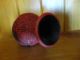 Old Red Chinese Lacquer Vase Vases photo 5