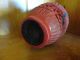 Old Red Chinese Lacquer Vase Vases photo 6