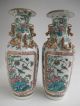 A Pair Of Antique Chinese Porcelain Canton Vase 19th Century Vases photo 2