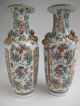 A Pair Of Antique Chinese Porcelain Canton Vase 19th Century Vases photo 4