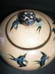 19thc Pair Of Japanese Cloisonne Enamel Lidded Pots,  Swallows And Sea Decoration Cloisonne photo 10