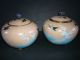 19thc Pair Of Japanese Cloisonne Enamel Lidded Pots,  Swallows And Sea Decoration Cloisonne photo 1