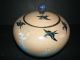 19thc Pair Of Japanese Cloisonne Enamel Lidded Pots,  Swallows And Sea Decoration Cloisonne photo 7
