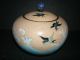 19thc Pair Of Japanese Cloisonne Enamel Lidded Pots,  Swallows And Sea Decoration Cloisonne photo 8