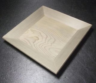 F160: Japanese Wooden Ware Square Tea - Thing Tray Shiho - Bon Made From Cedar photo