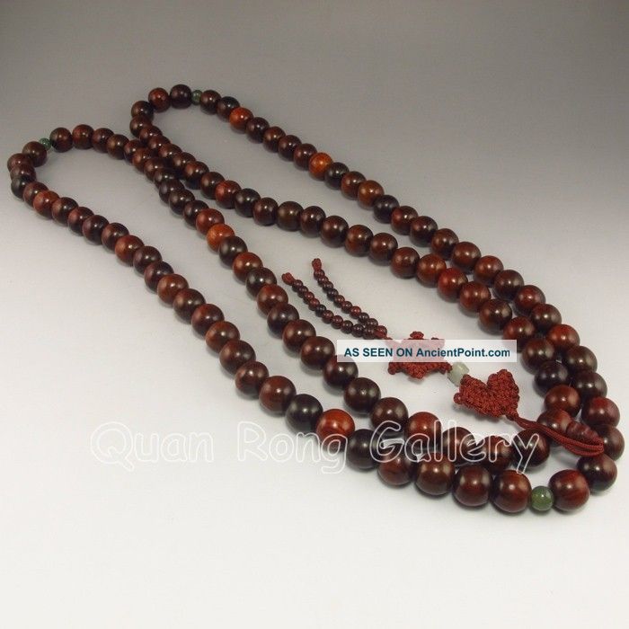 Chinese Chen Xiang Hard Wood Necklace W 108 Buddhism Beads Nr Necklaces & Pendants photo
