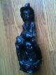 Antique 19th Century Carved Wood Figure Of A Sitting Man Holding A Whiskey Jug Other photo 2