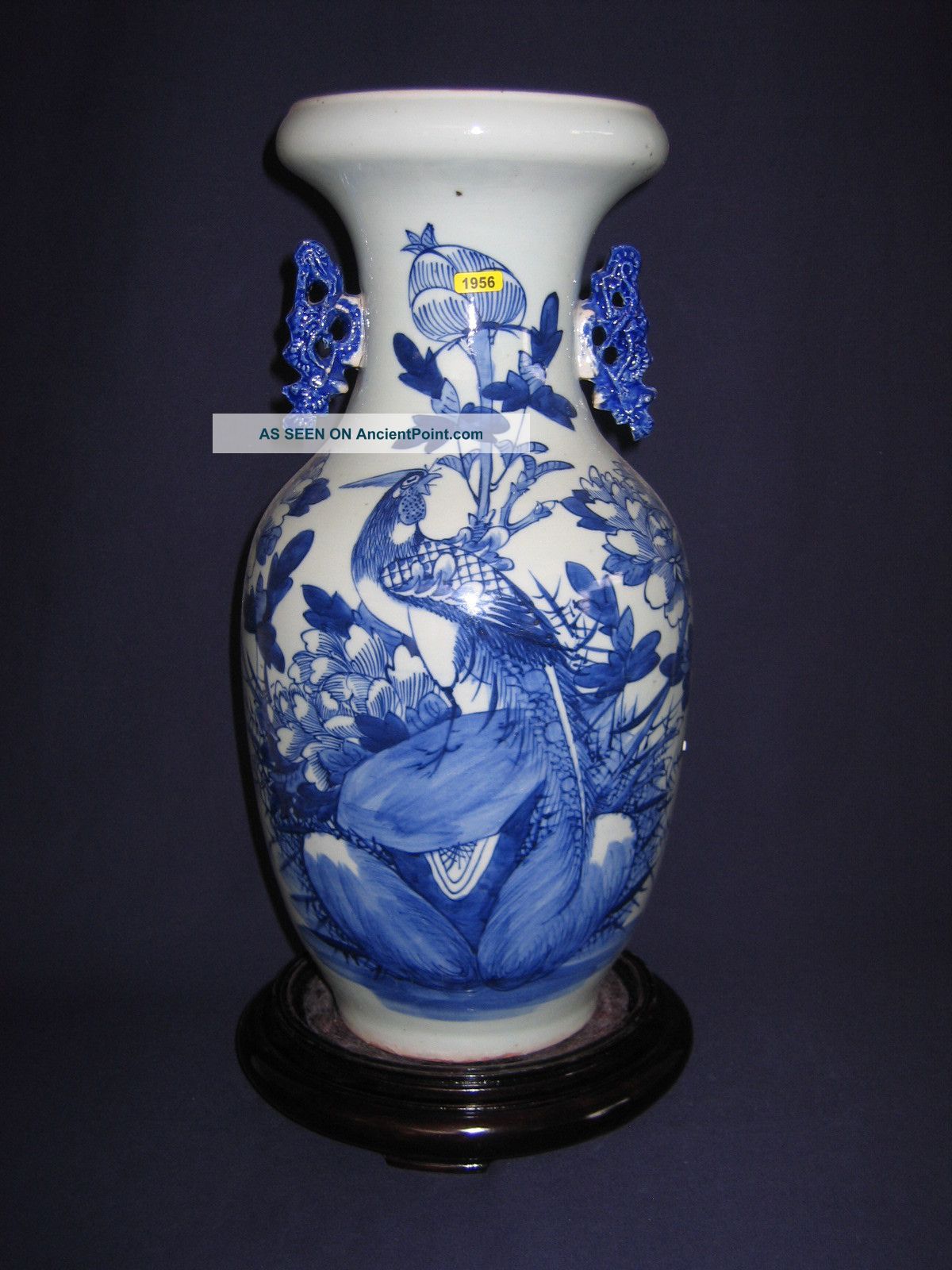 Chinese Antique Vase,  Cobalt Blue Deco Vases photo