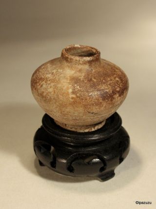 Antique Chinese Ming Dynasty Vase Jarlet Matt Brown Glaze 1368 - 1644 photo