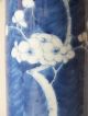 19th C Chinese Porcelain Blue And White Prunus Sleeve Vase Vases photo 1