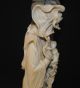 Antique Chinese Carved Ox Bone Kwan Yin Buddha Figure Figurine Flowers Men, Women & Children photo 9