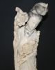 Antique Chinese Carved Ox Bone Kwan Yin Buddha Figure Figurine Flowers Men, Women & Children photo 2