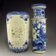 Chinese Double - Layer Porcelain Pot W Qian Long Mark Nr Pots photo 9