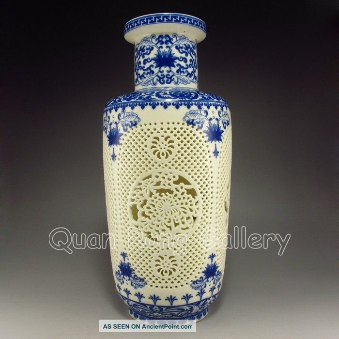 Chinese Double - Layer Porcelain Pot W Qian Long Mark Nr Pots photo