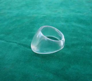 Antique Mughal Rock Crystal Archer Ring Indo Persian Archery Bow Qing Dynasty photo