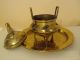 Vintage Chinese Oriental Brass Incense Burner With Brass Tray Other photo 1