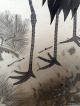 121 ~double Cranes & The Rising Sun~ Japanese Antique Hanging Scroll Paintings & Scrolls photo 6