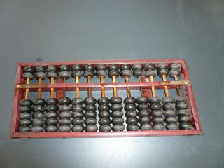 Vintage/antique Traditional Wooden Abacus Calculator photo