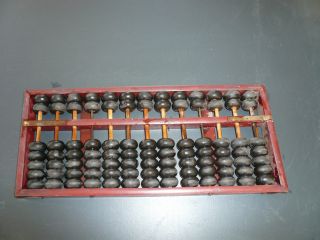 Vintage/antique Traditional Wooden Abacus Calculator photo